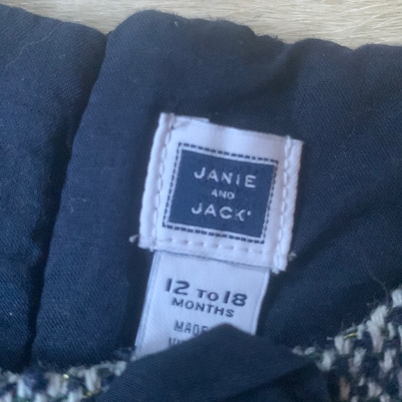 COPY - JANIE & JACK Wool Blend Navy Tweed Like Dress Size 12-18 months - Picture 2 of 9